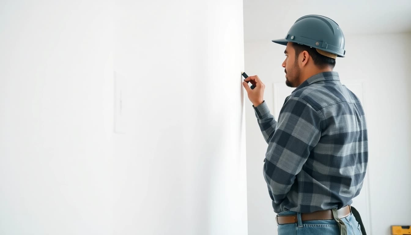 Expertly installing drywall in a modern home environment, showcasing craftsmanship and precision.