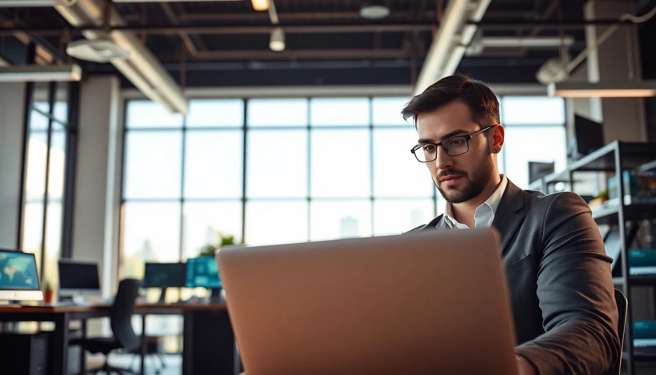 Headhunter IT engaging with candidates in a modern office environment.