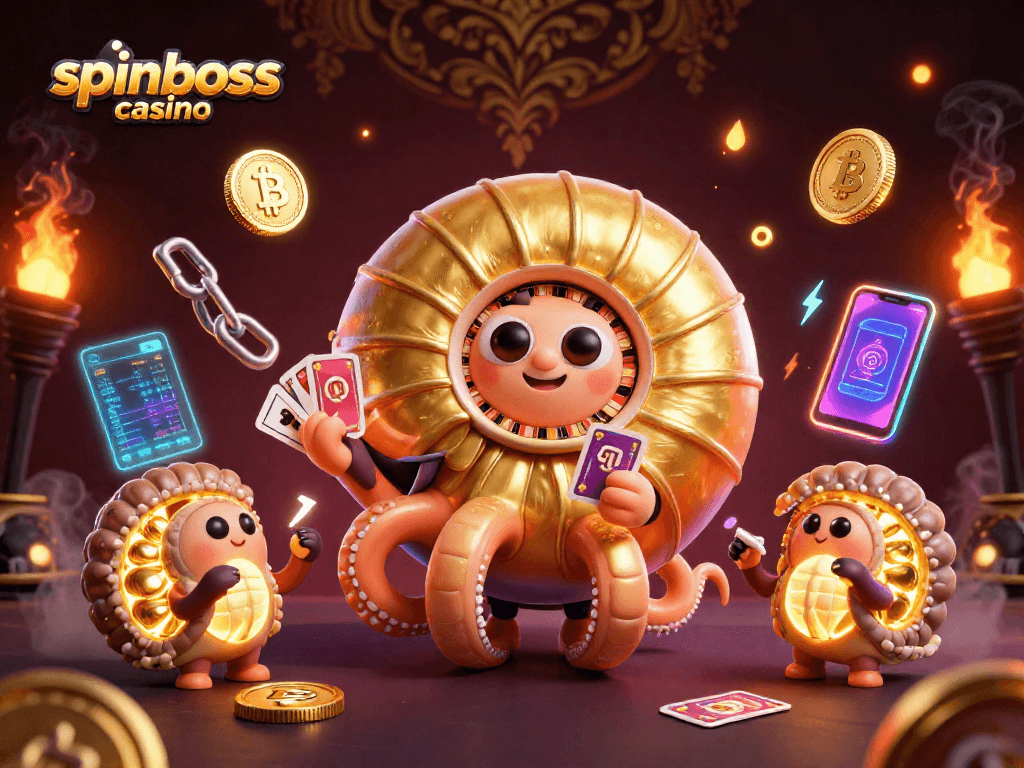 Spielen Sie bei spinboss casino und erleben Sie den Nervenkitzel mit dem antiken nautilus in einem dynamischen Casino-Szenario.