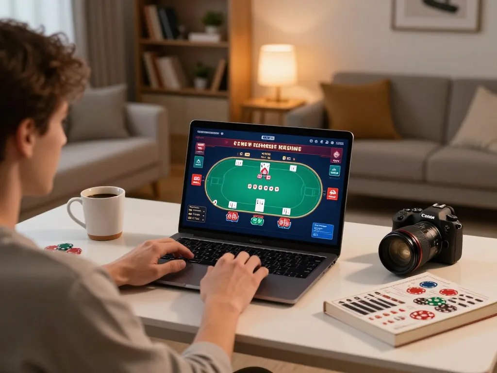 Experience cm88 in an engaging online poker game from a cozy home setting, showcasing strategy and excitement.