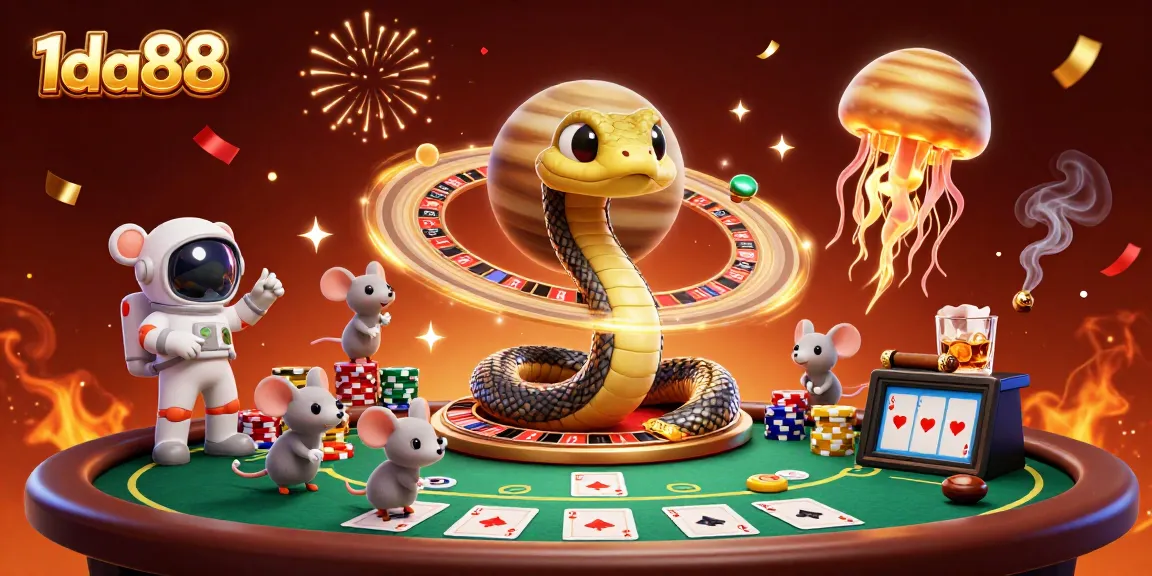 Enjoy thrilling gameplay at 1da88 with captivating casino action featuring a cosmic roulette scene.