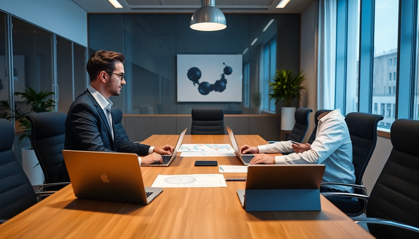 Berater bei der Unternehmensberatung analysiert Geschäftsdaten in modernem Büro