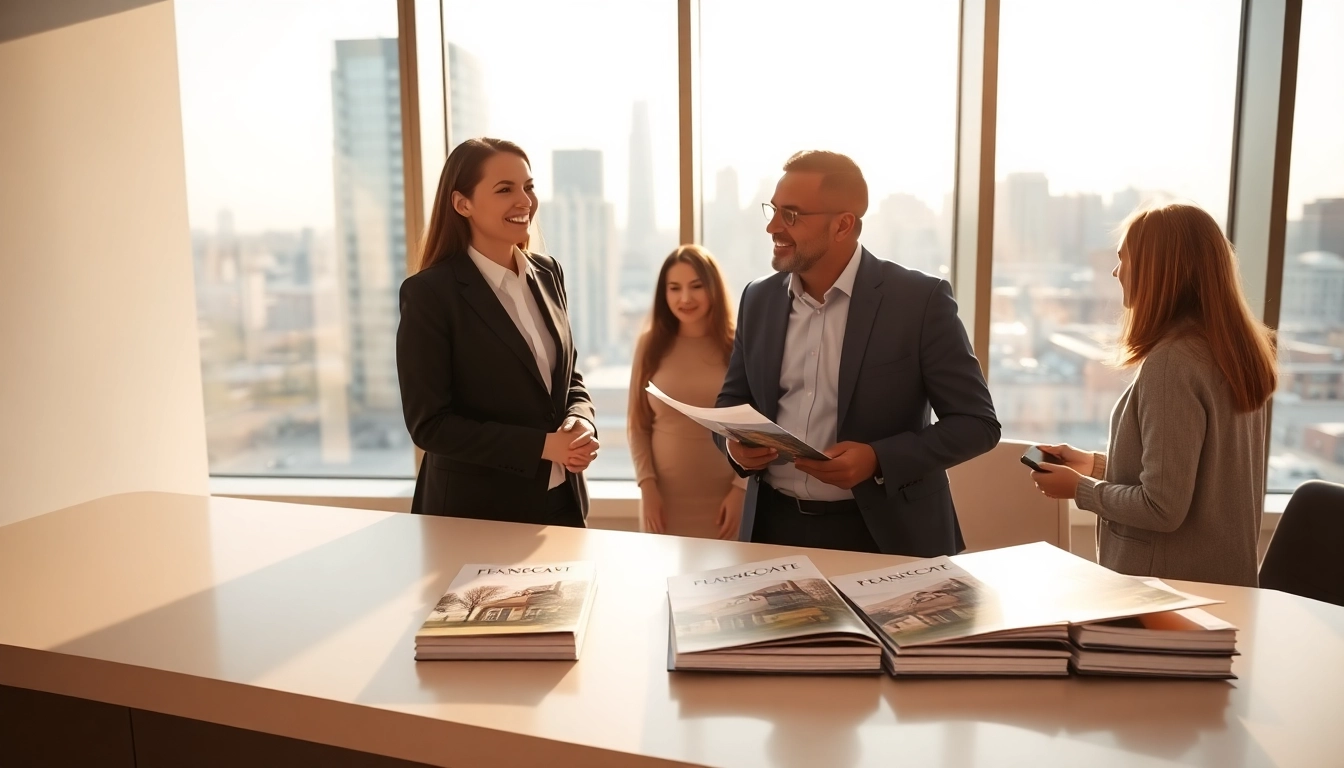 Immobilienmakler Frankfurt Ginnheim berät Kunden in einem modernen Büro mit Skyline-Blick