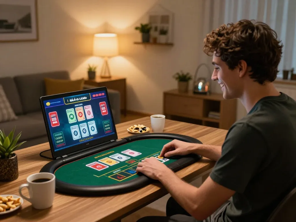 Engaging in online gaming with nhà cái LLwin from a cozy home environment.
