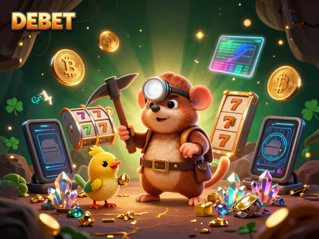 Engage with DEBET as a treasure hunting mole discovers jackpot gems in an immersive cartoon cave.