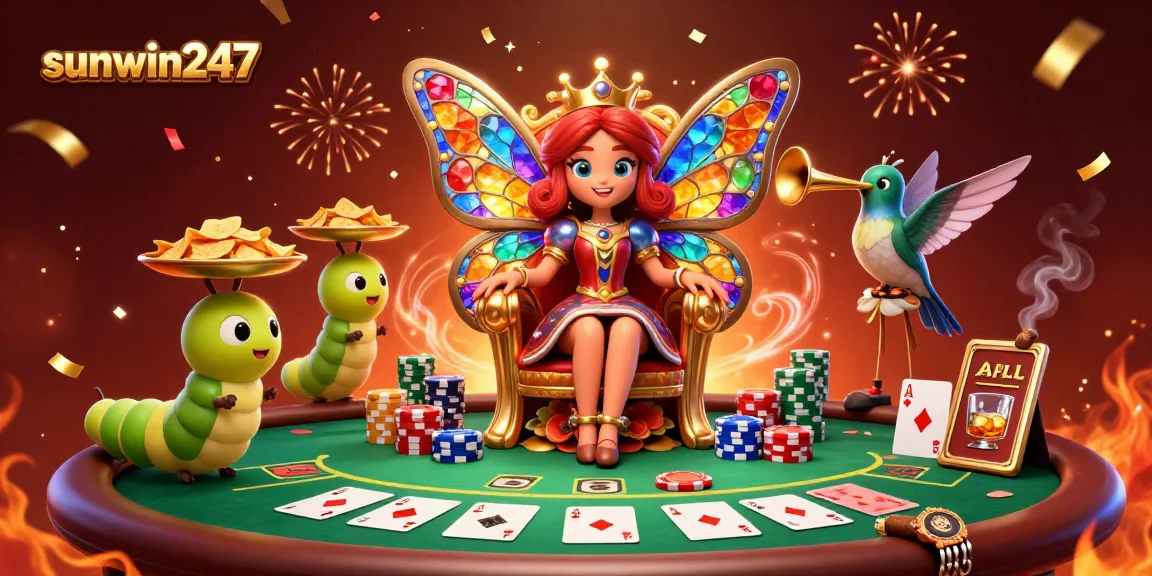 Experience the excitement of sunwin247 poker with vivid gaming elements and animated characters.