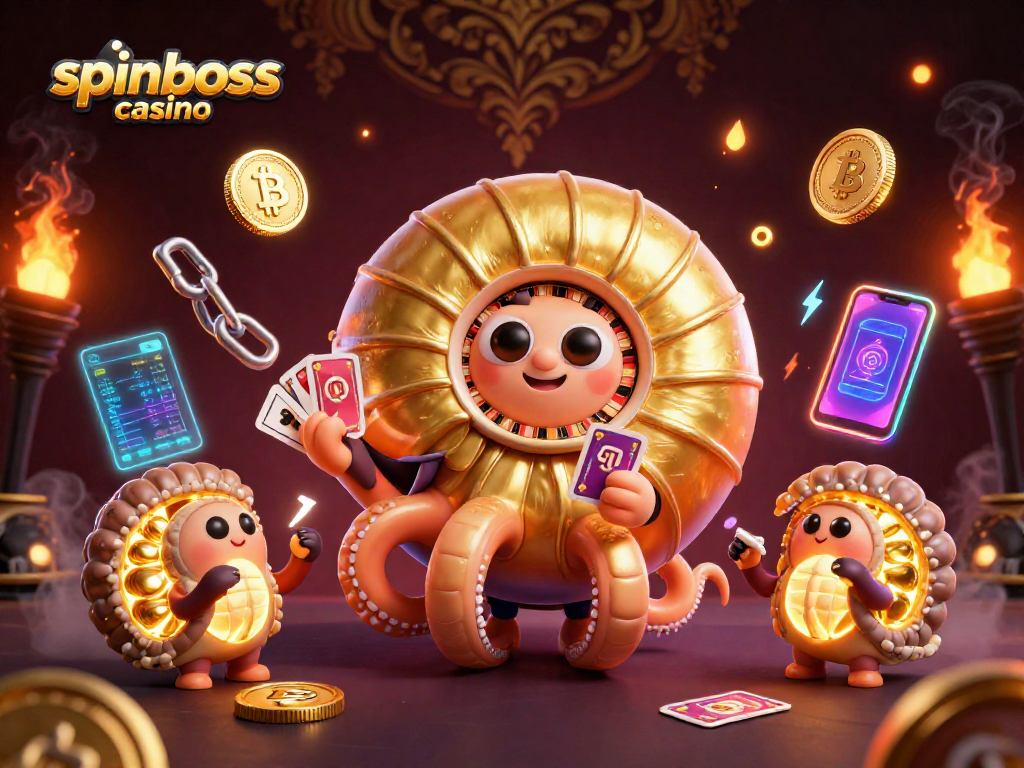 Spielen Sie bei spinboss casino und erleben Sie den Nervenkitzel mit dem antiken nautilus in einem dynamischen Casino-Szenario.