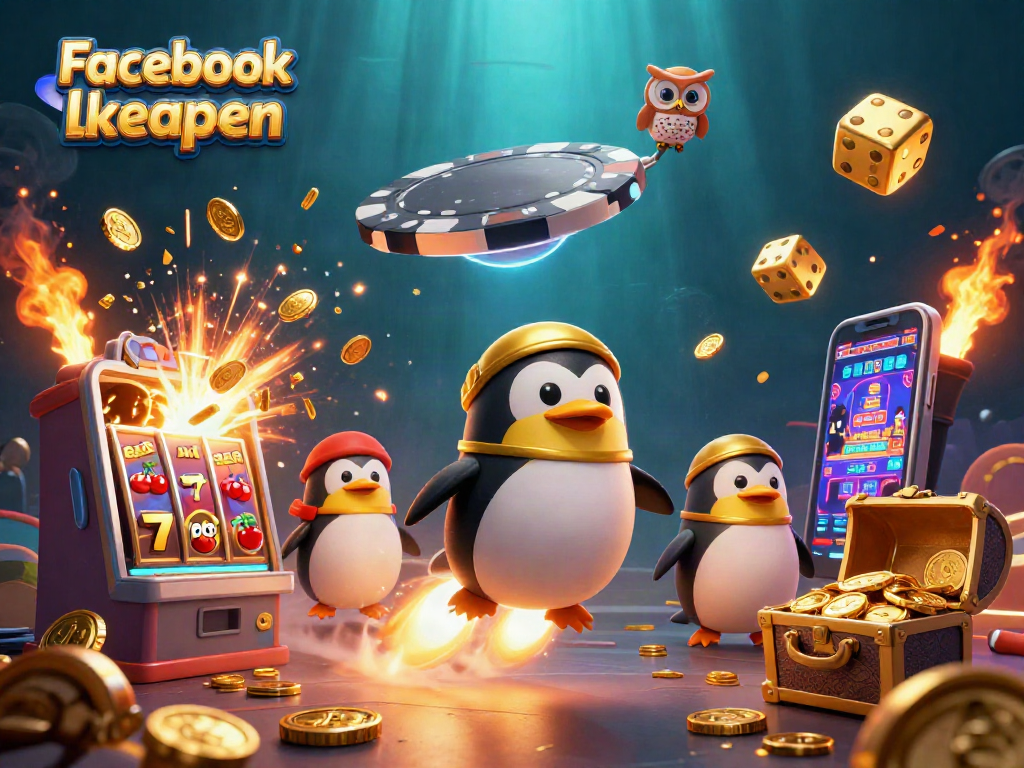 Steigere Facebook Likes kaufen mit dieser dynamischen Casino-Illustration voller Action und Höhepunkte.