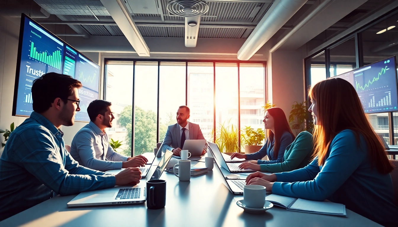 Optimieren Sie Ihre Ansätze im Online Marketing mit einem kreativen Team in Aktion.