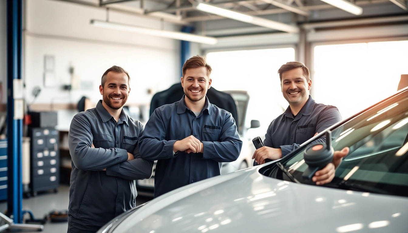 Techniker führen Smart Repair München Dienst an einem Fahrzeug durch, während der Lackschaden professionell repariert wird