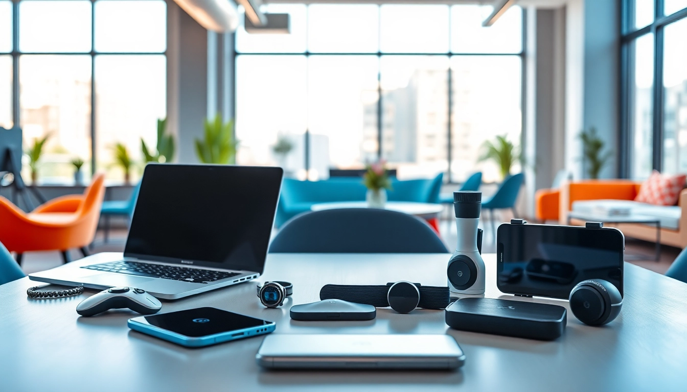 Technik Tipps für moderne Geräte und Gadgets in einem stilvollen Arbeitsbereich.