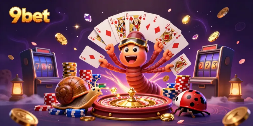 Experience thrilling action with 9bet's dynamic live casino featuring colorful characters.