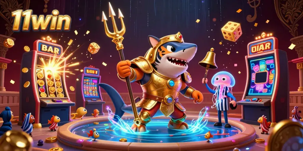 Experience the thrilling jackpot excitement at 11win with colorful casino elements and immersive underwater action.