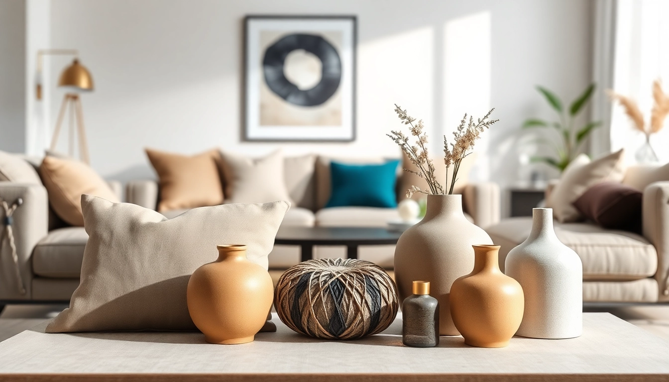 Möbelzubehörlieferant präsentiert exquisite Wohnaccessoires in modernem Ambiente.