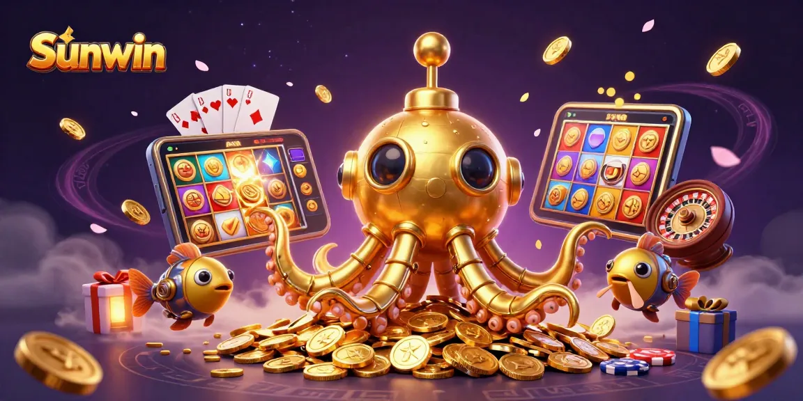 Experience thrilling wins at Sunwin with vivid slot games amidst a treasure of golden coins!
