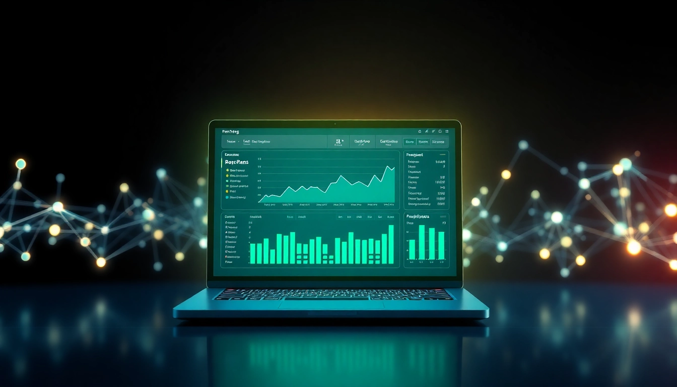 Visualisieren Sie den Web-Rang auf einem digitalen Dashboard mit aufsteigenden Rankings.
