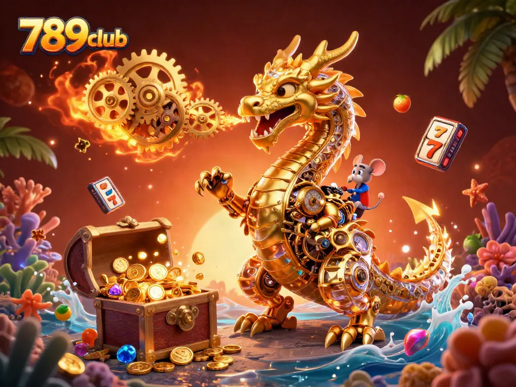 Engage with 789club's immersive casino adventure featuring dragons and dynamic jackpot symbols.