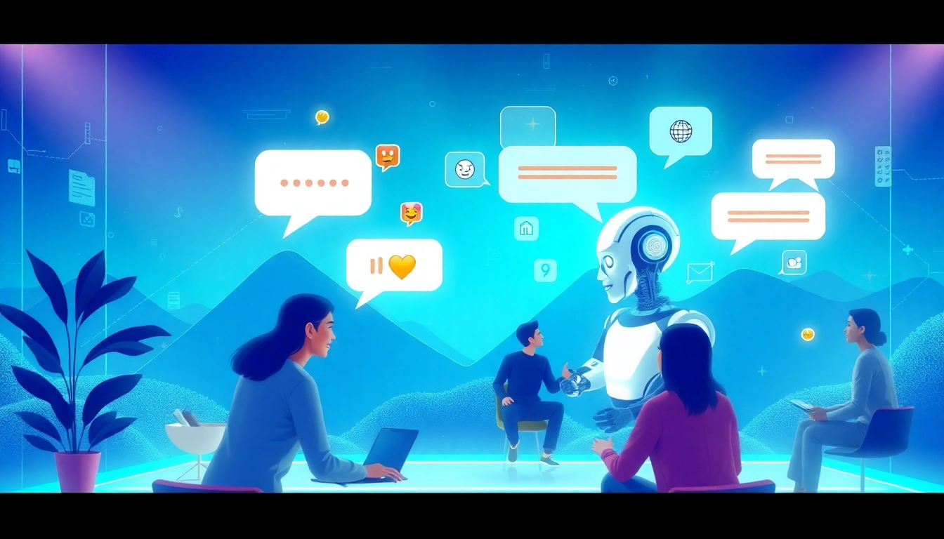juicy ai chatbot interface engaging various users in a vibrant digital landscape