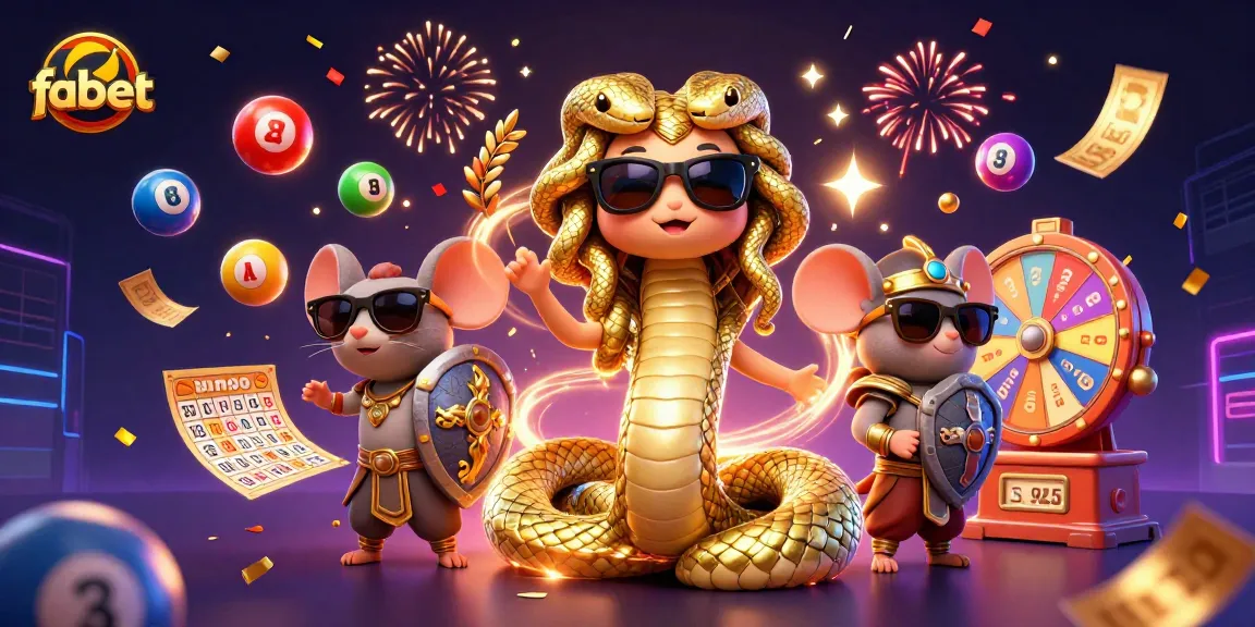 Join the excitement with fabet's vibrant casino gaming, featuring Medusa and a warrior mouse.