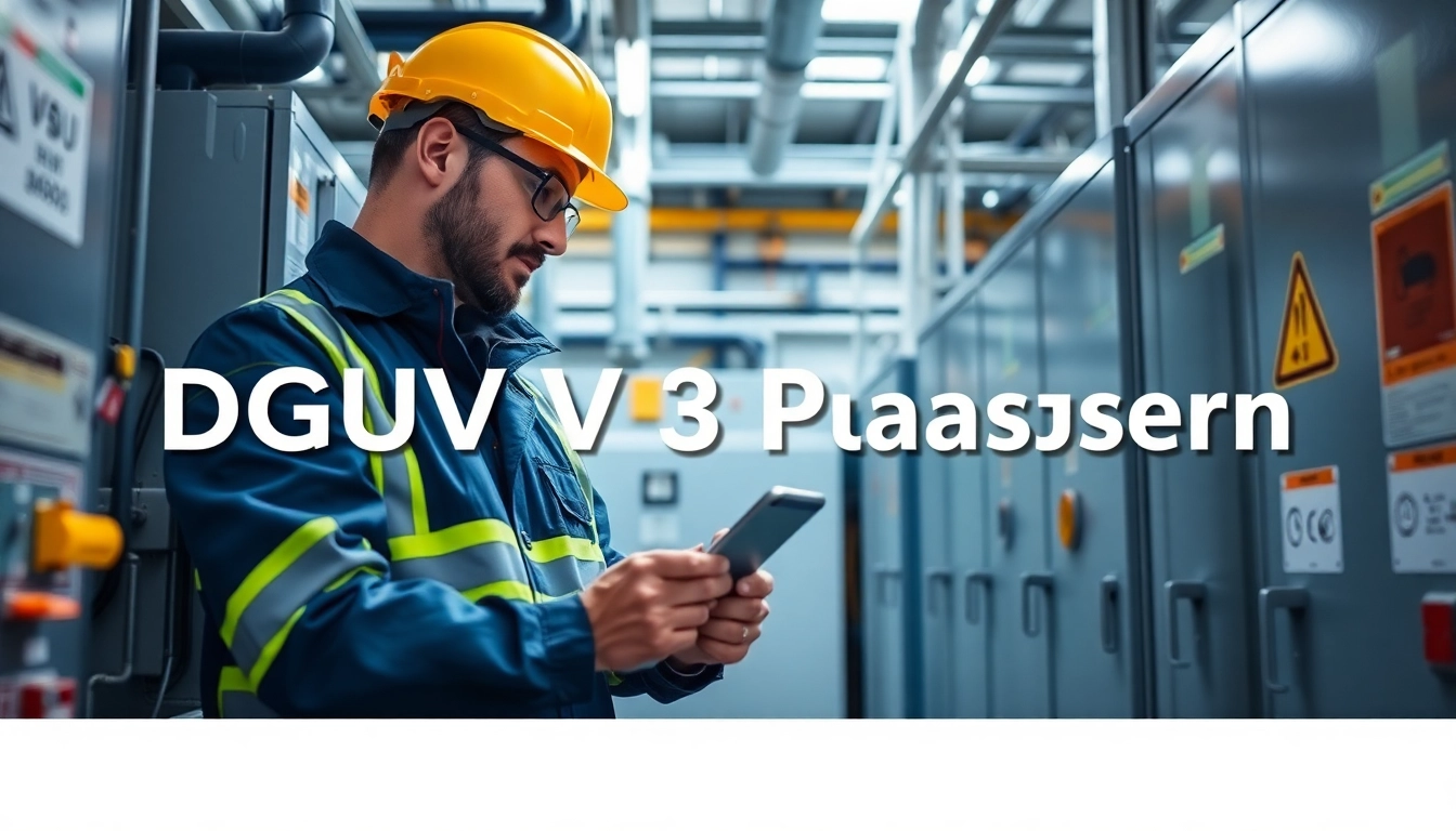 Effiziente DGUV V3 Prüfung in einer industriellen Umgebung mit Safety-Equipment.