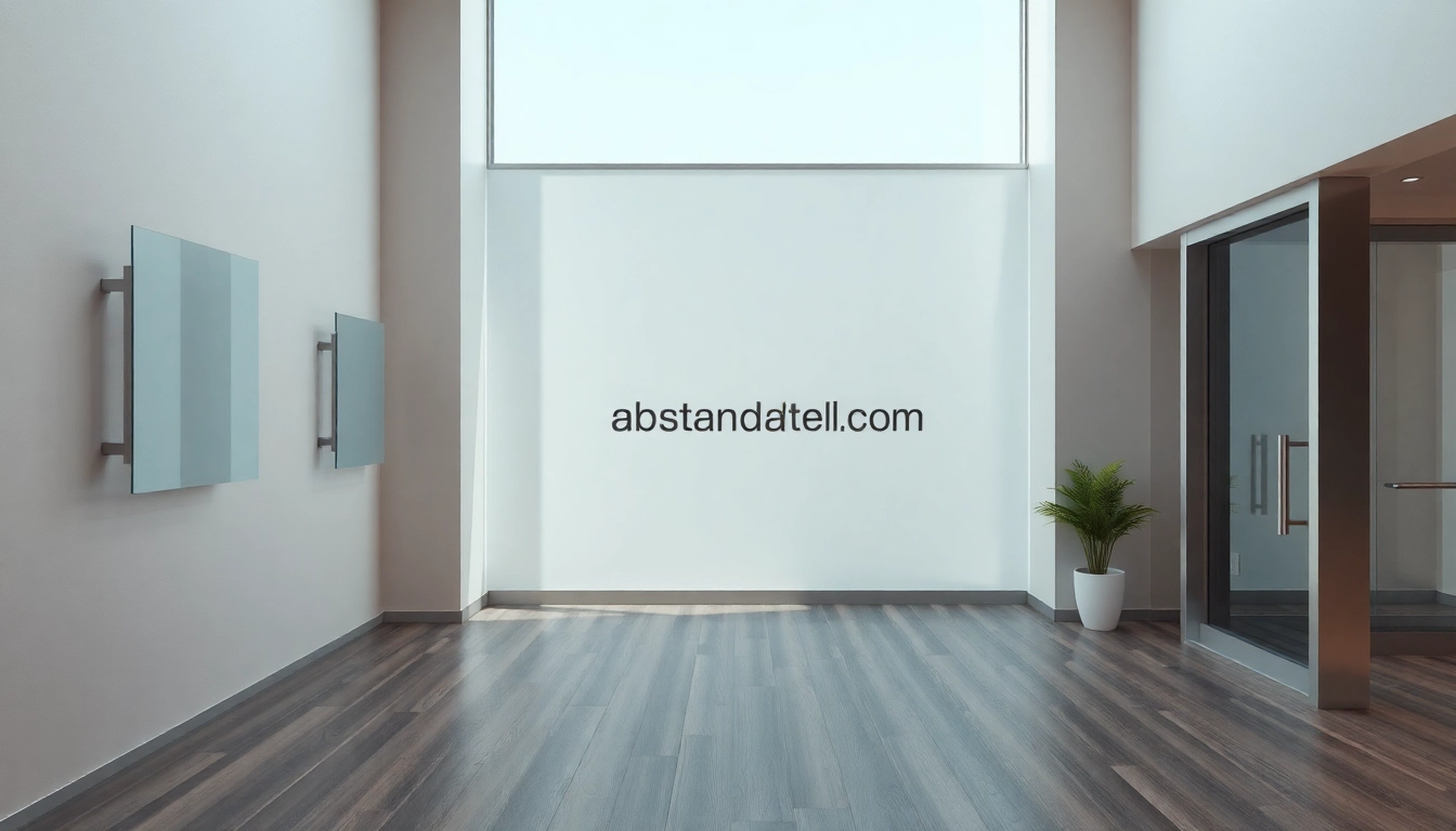 Erleben Sie innovative Abstandshalter von abstandshalter.com, stilvoll präsentiert in einem modernen Raum.