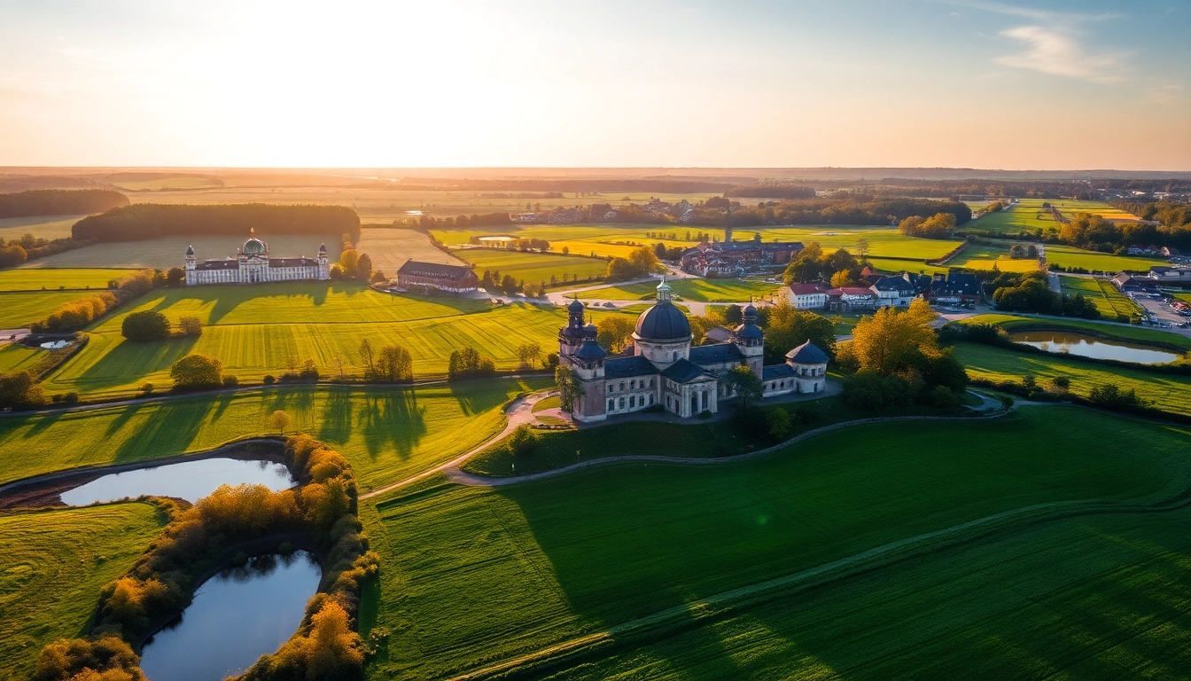 Drohnenfotos Brandenburg zeigen atemberaubende Landschaften mit historischem Hintergrund.