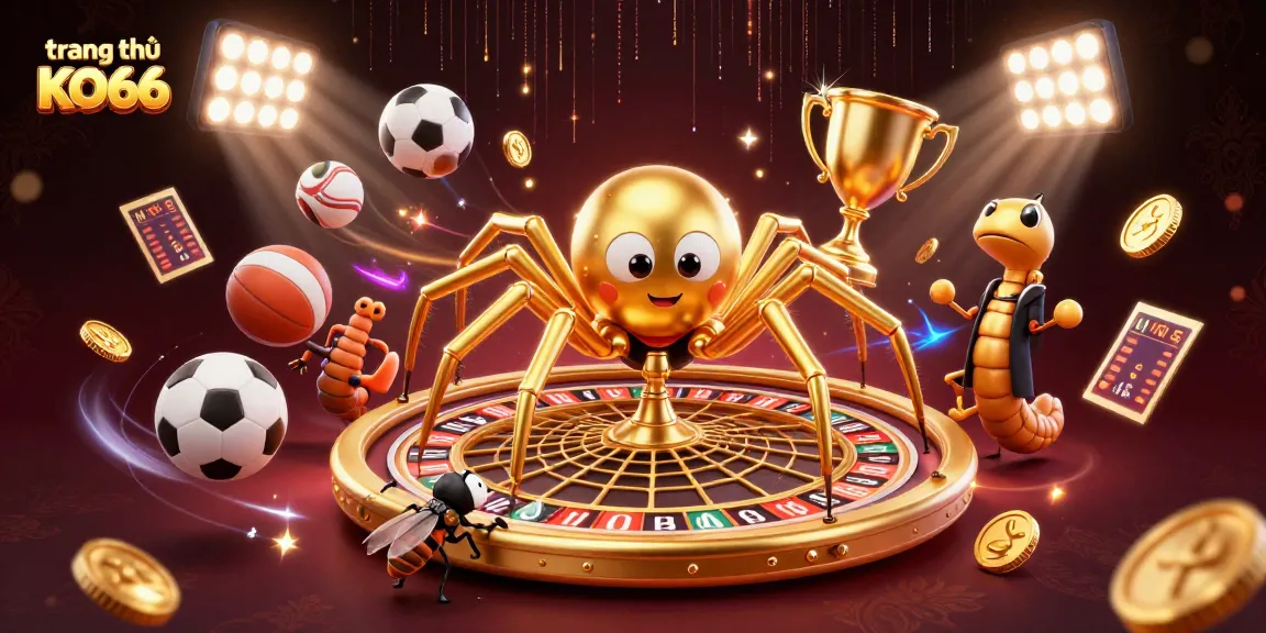 Experience the thrill of betting and winning at trang chủ KO66 in a vibrant 3D casino scene.