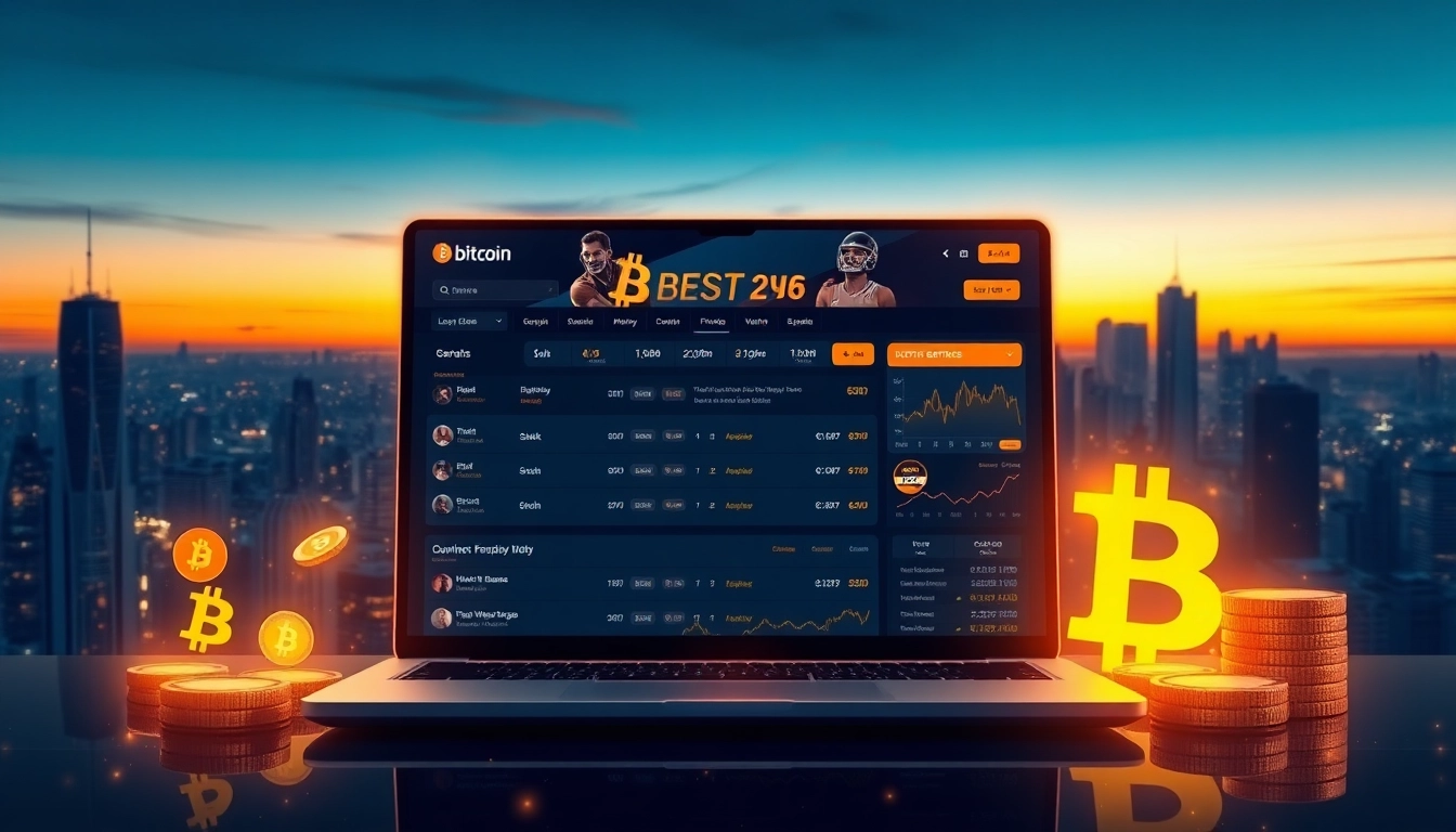 Experience the excitement of a Bitcoin betting website showcasing live events and dynamic odds.