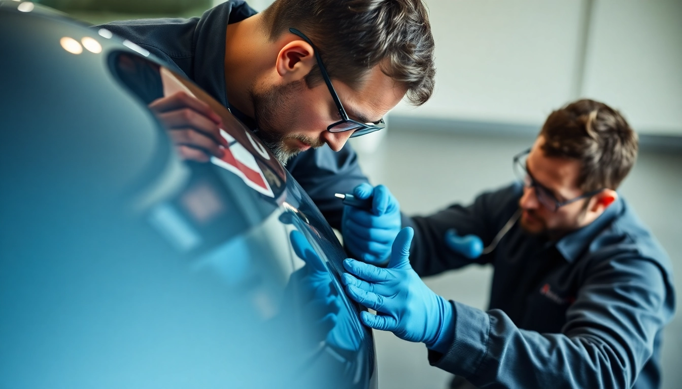 Dellendoktor München entfernt präzise eine Delle an einem Fahrzeug.