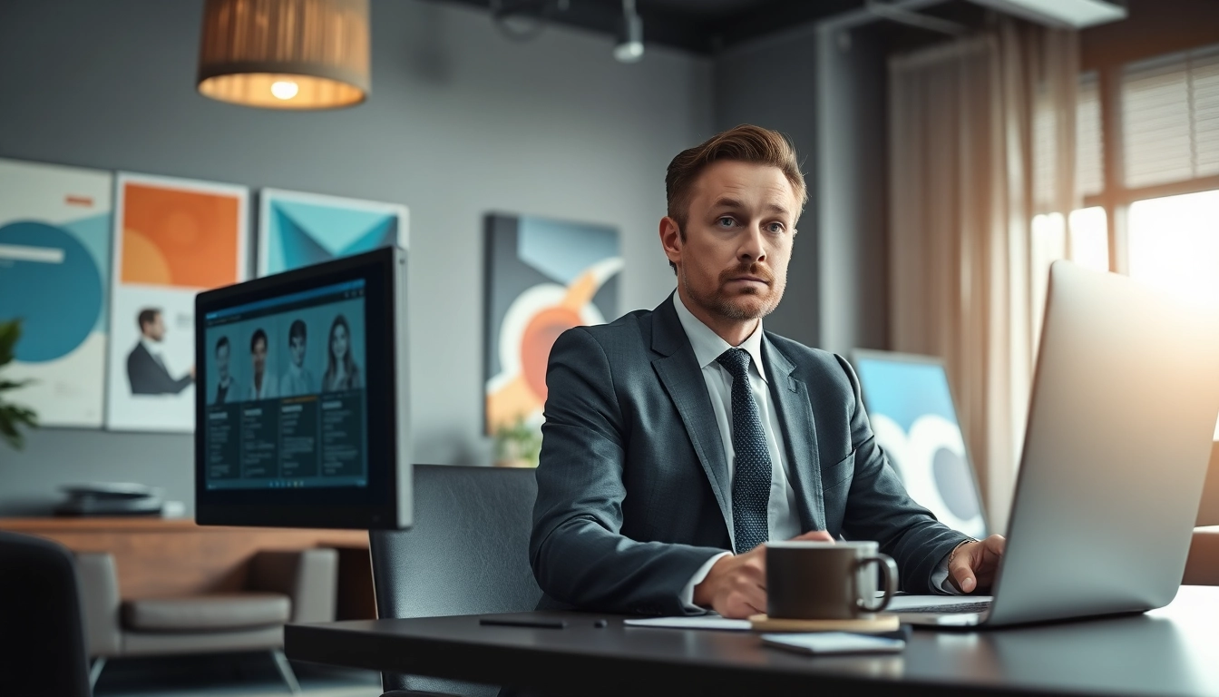 Headhunter Nürnberg berät engagiert bei der Kandidatensuche in einem modernen Büro.