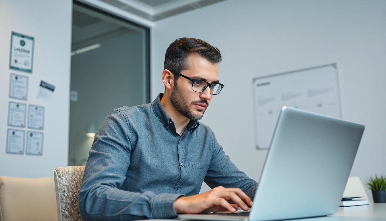 IT-Headhunter, der Lebensläufe überprüft und professionell im Büro arbeitet.