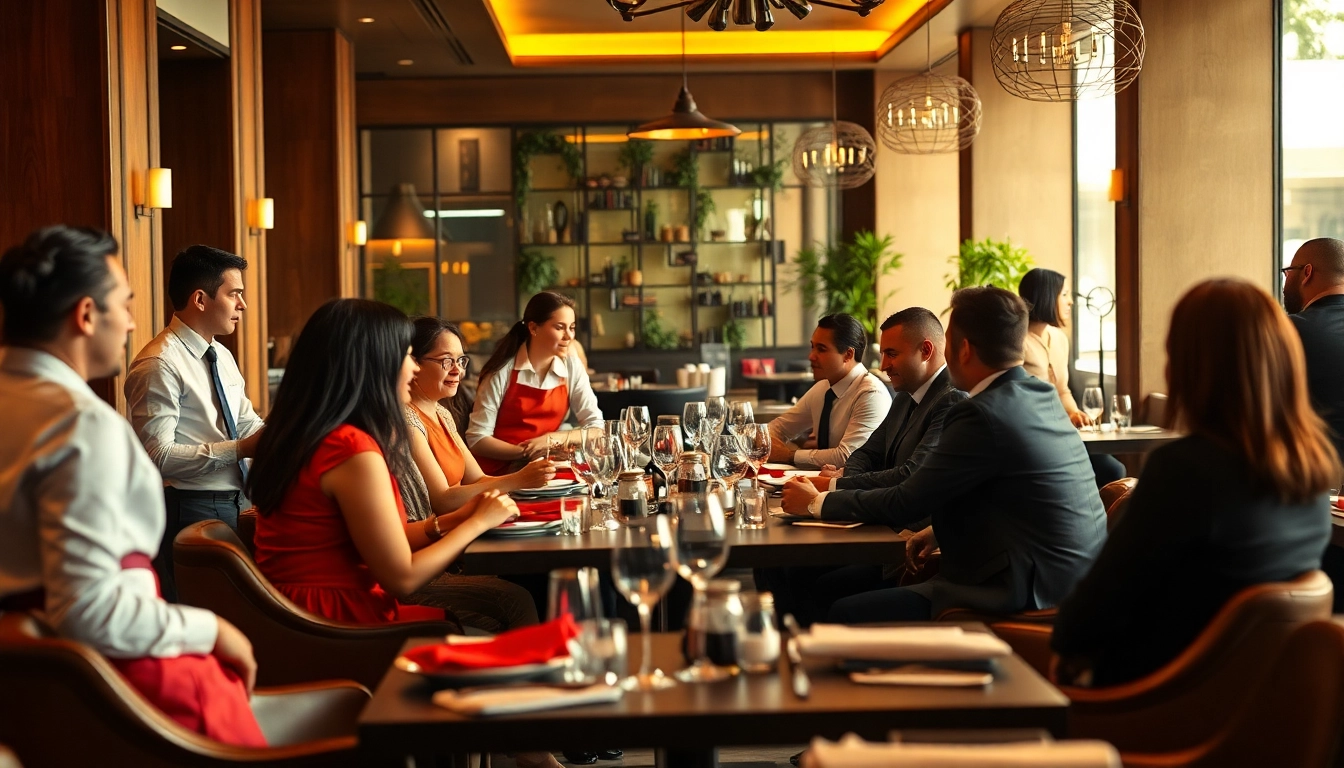 Professioneller Headhunter Gastronomie führt Interviews in elegantem Restaurant.