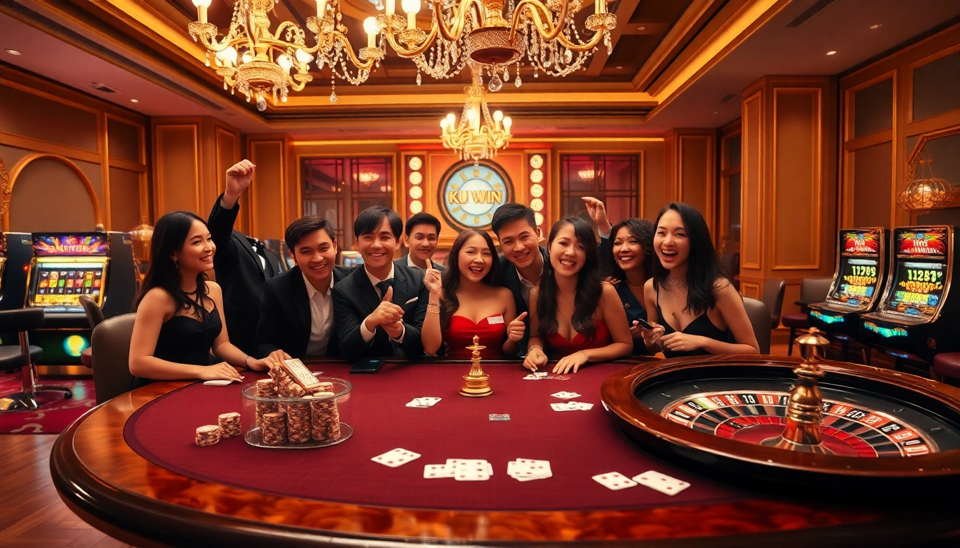 Experience the thrill of winning at the poker table in a luxurious casino scene showcasing ku win moments.