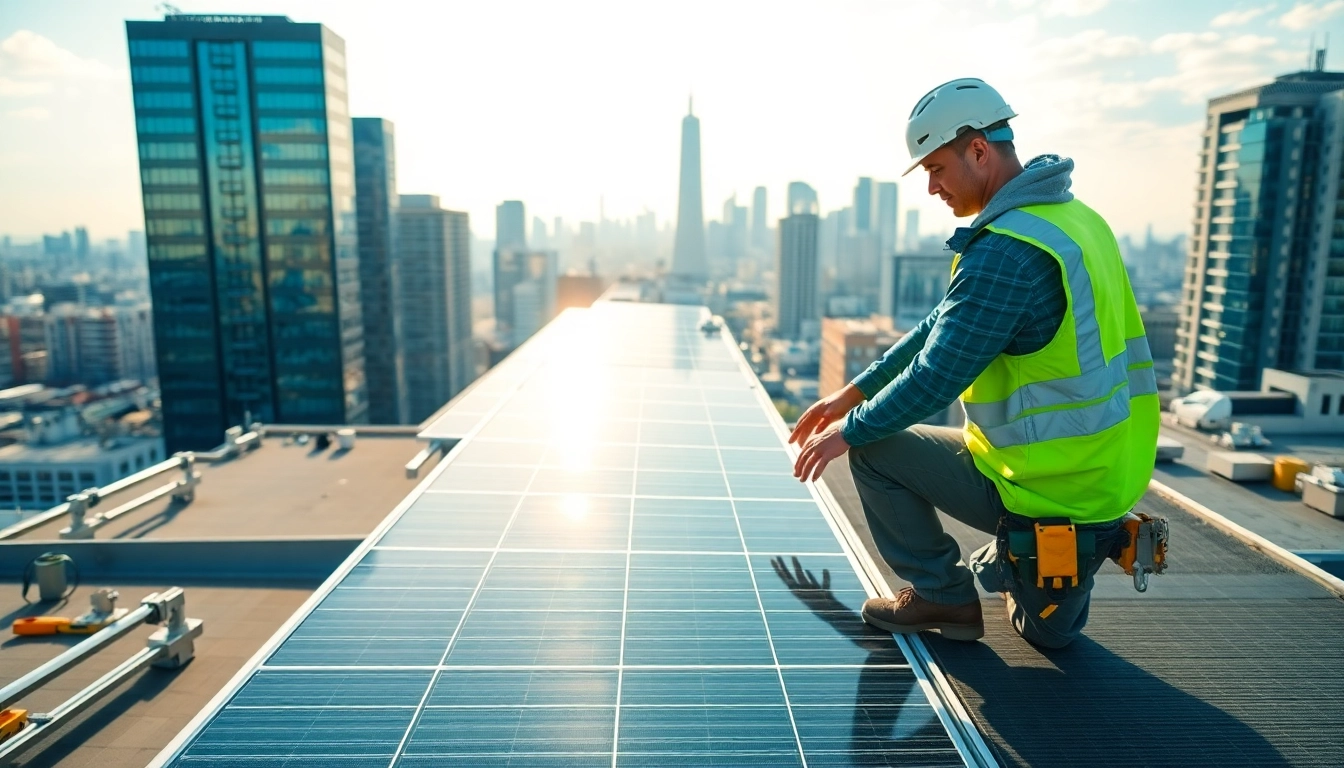 Installationsdienst für Solar Wien zeigt effiziente Solarenergie-Lösungen in urbaner Umgebung.