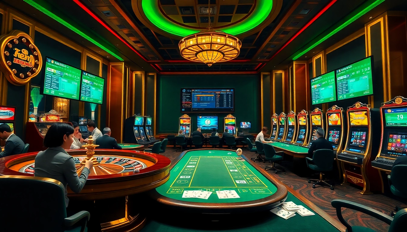 Kèo nhà cái 5 displayed prominently on vibrant betting slips amid a luxurious casino atmosphere.