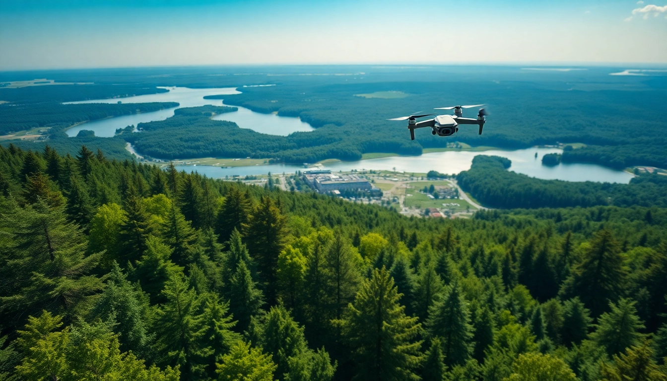 Drohnenfotos Brandenburg zeigen atemberaubende Luftaufnahmen von Wäldern und Seen.