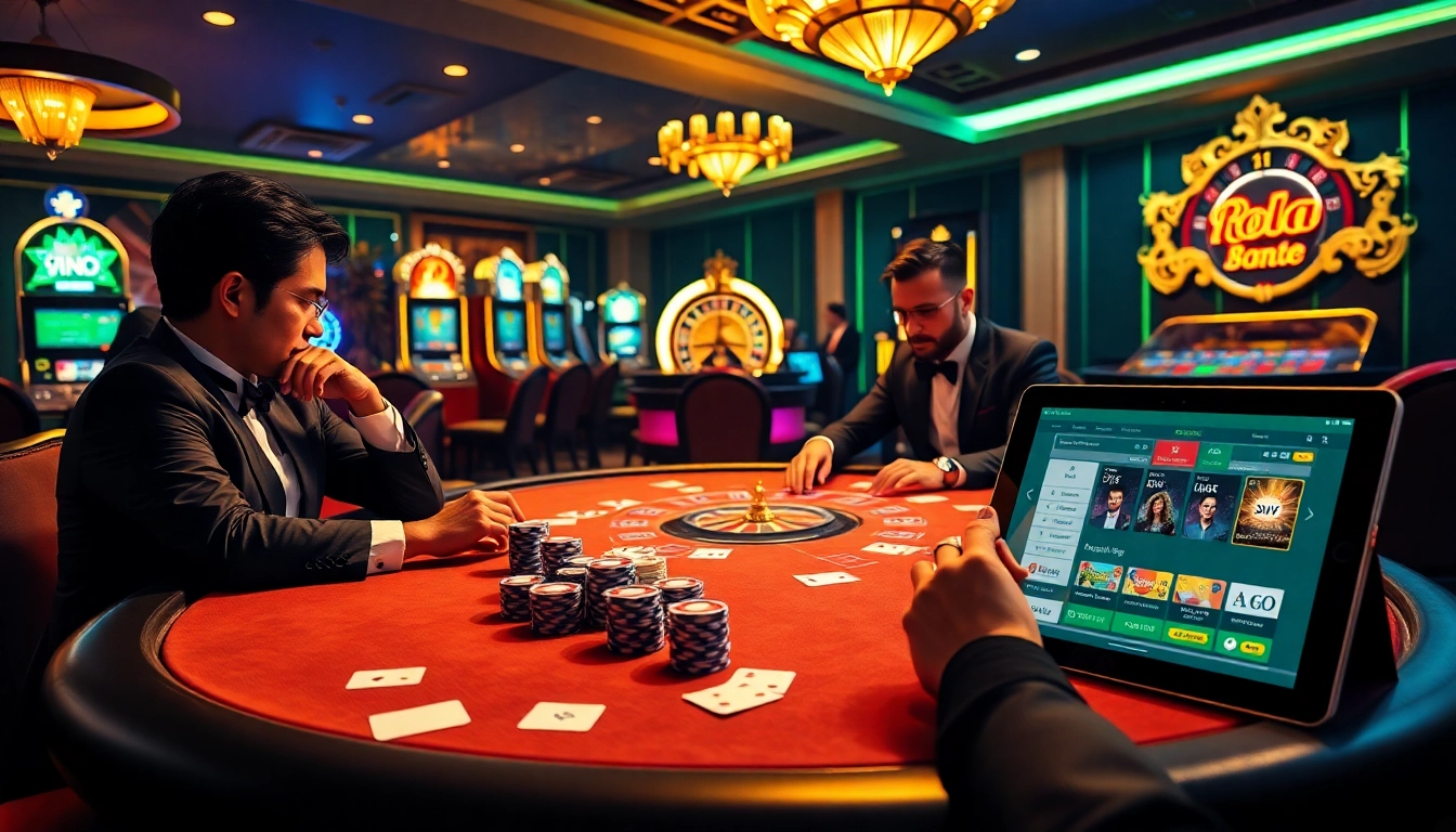 Experience high-stakes poker at https://789winjj.com/, showcasing players and vibrant casino elements.