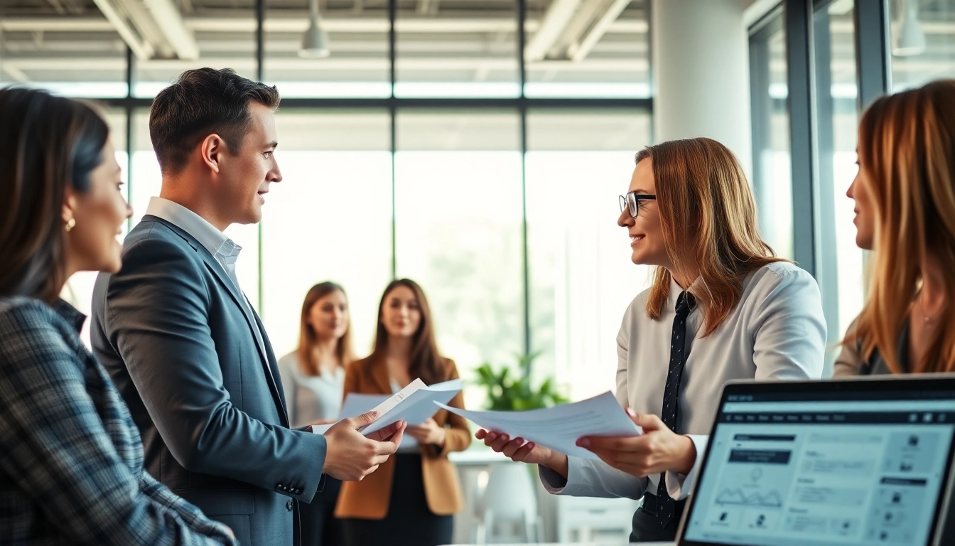 Headhunter Schweiz verbindet Kandidaten und Unternehmen in einem modernen Büro.