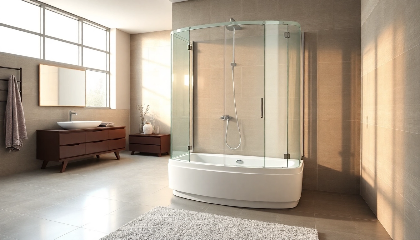 Duschkabine 90x90 komplett in stilvollem modernen Badezimmer, ideal für jeden Raum.