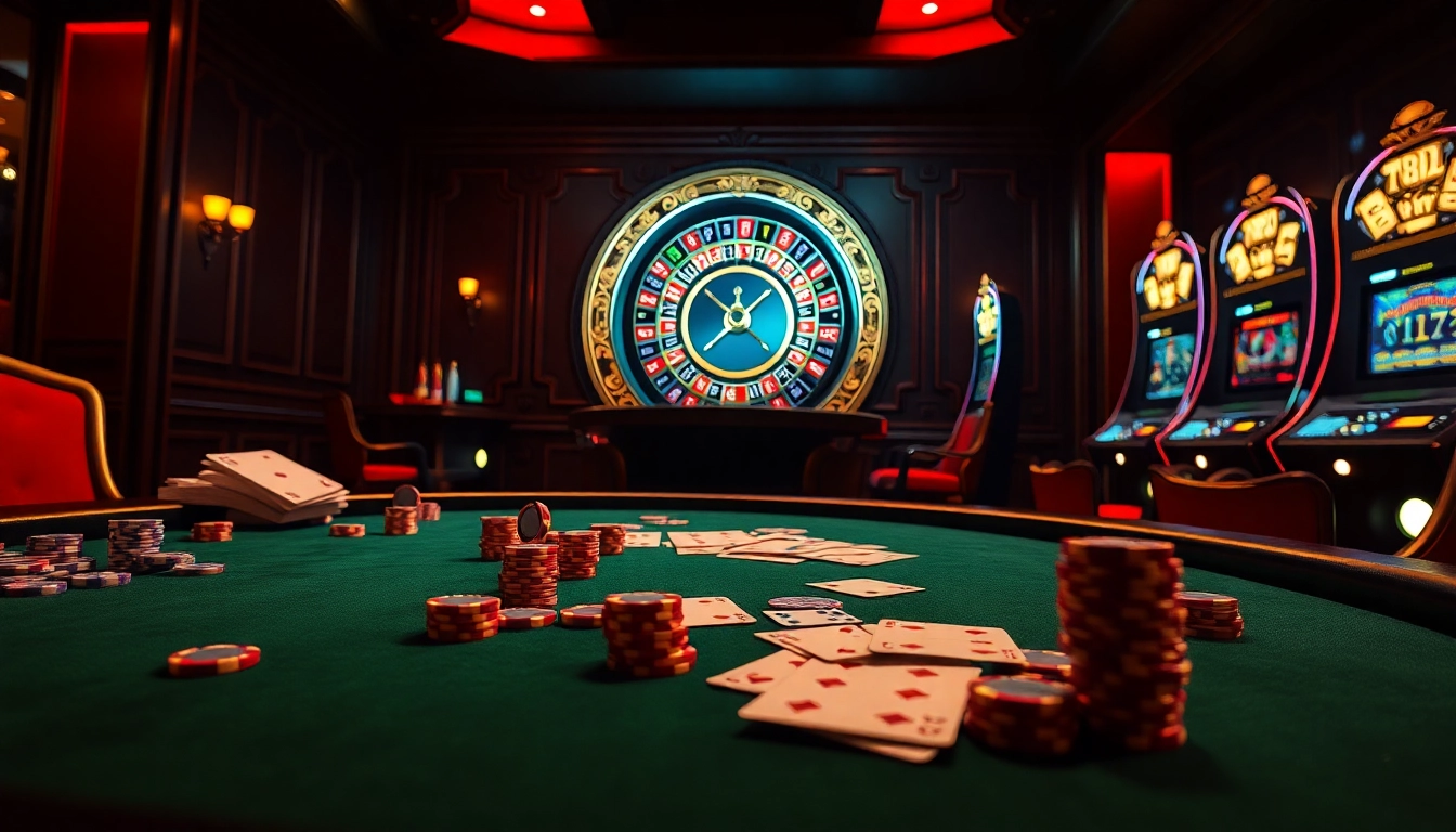 The hidden wiki dark web influences excitement in a luxurious underground casino with poker tables and roulette wheels.