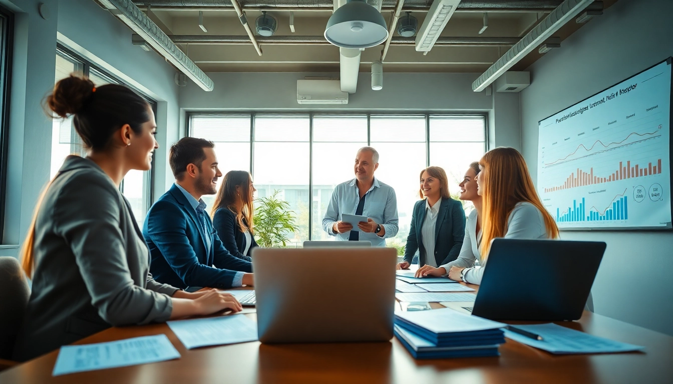 Ansprechende Szene, die Personaldienstleister Vertrieb in Aktion zeigt, mit einem Recruiter und Kandidaten in einem modernen Büro.