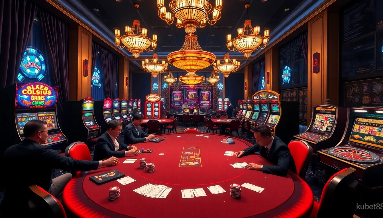 Experience the thrill of high-stakes gaming at kubet88 with exciting poker tables and luxurious casino ambiance.